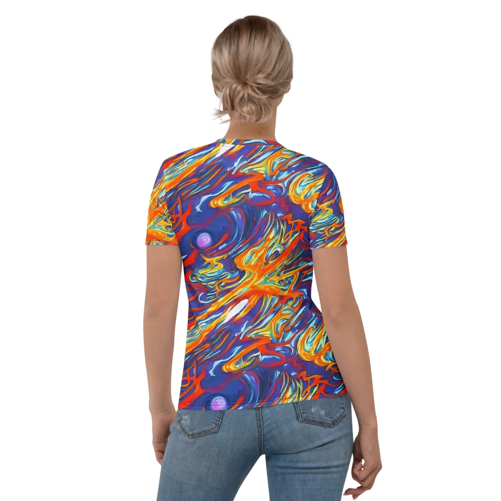Galactic Ember on Women's Crew Neck T-Shirt — Back
