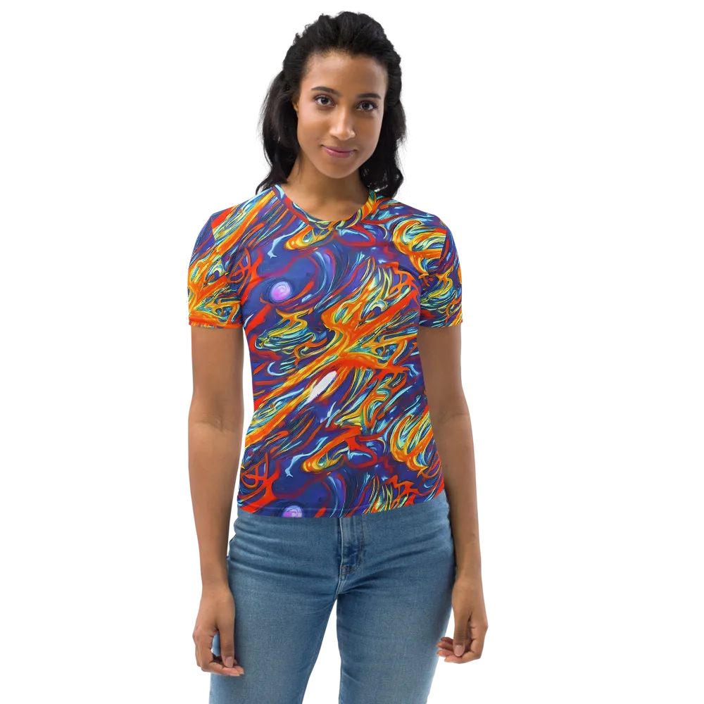 Galactic Ember on Women's Crew Neck T-Shirt — Front