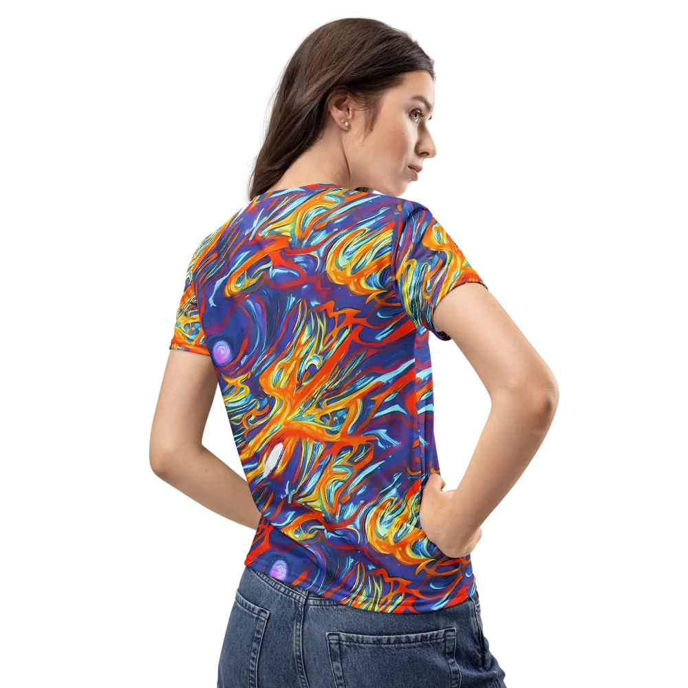 Galactic Ember on Women's Crew Neck T-Shirt — Back