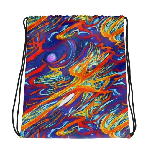 Galactic Ember on a Drawstring Bag
