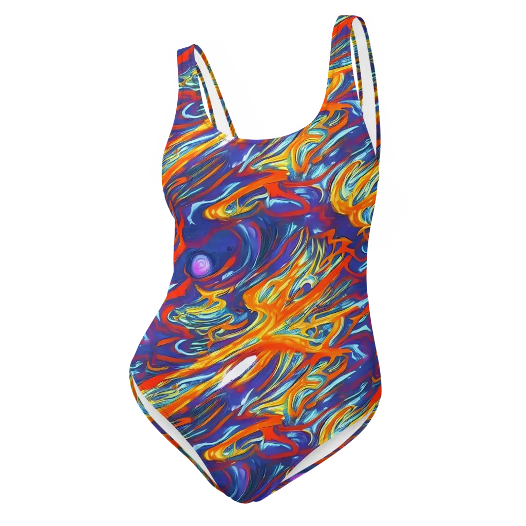 Galactic Ember on One-Piece Swimsuit — Front