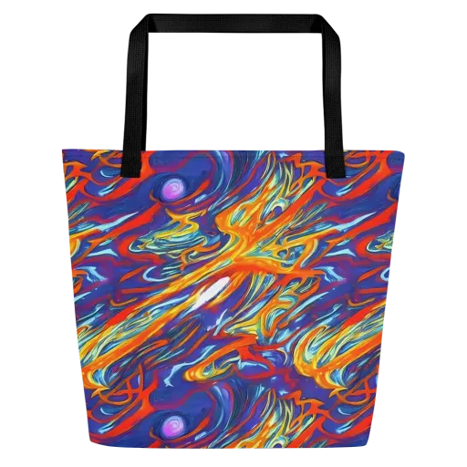 Galactic Ember on a Large Tote Bag W/ Pocket