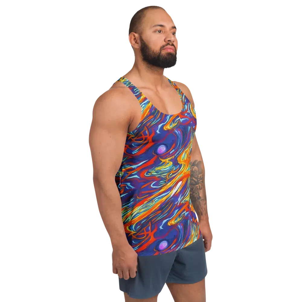 Galactic Ember on Men's Tank Top — Right Front