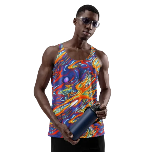 Galactic Ember on a Men's Tank Top