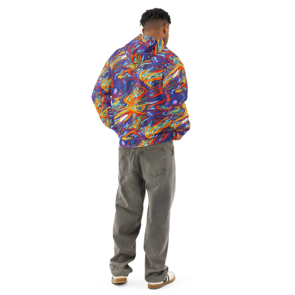 Galactic Ember on Cotton Hoodie — Back