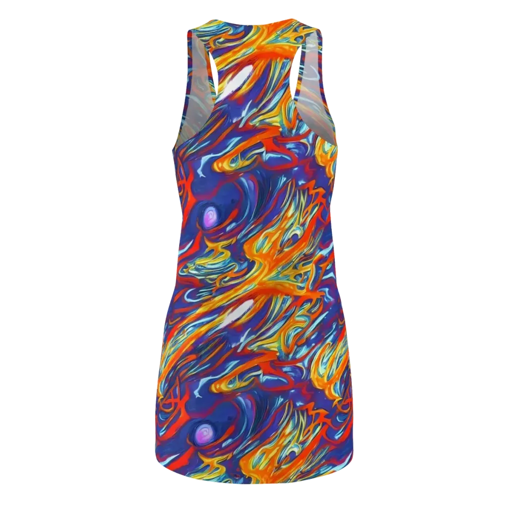 Galactic Ember on Racerback Dress — Back