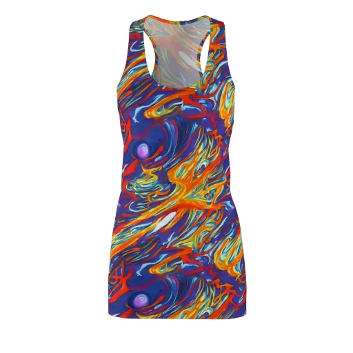 Galactic Ember on a Racerback Dress