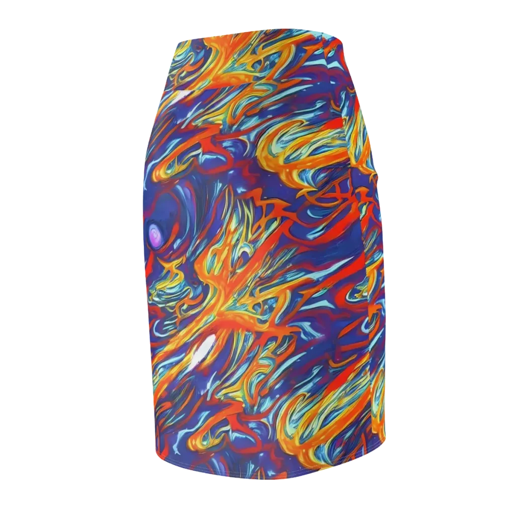 Galactic Ember on Pencil Skirt — Back Side