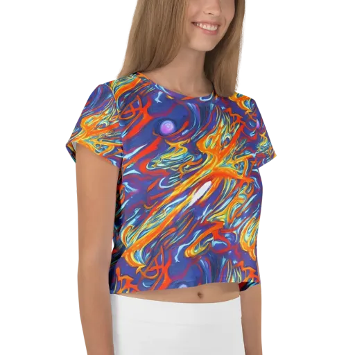 Galactic Ember on a Crop Tee