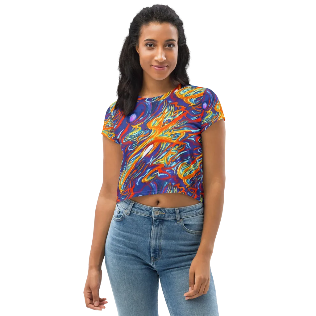 Galactic Ember on Crop Tee — Front