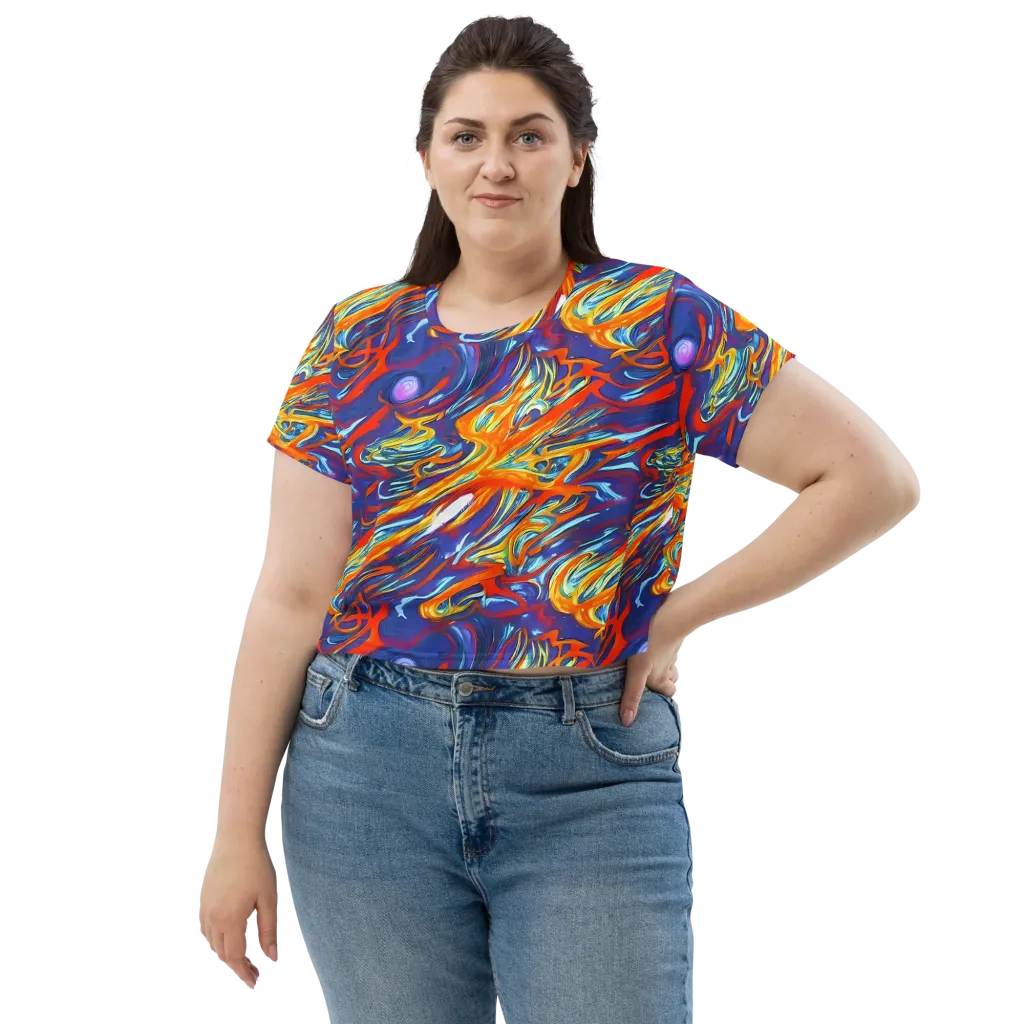 Galactic Ember on Crop Tee — Front