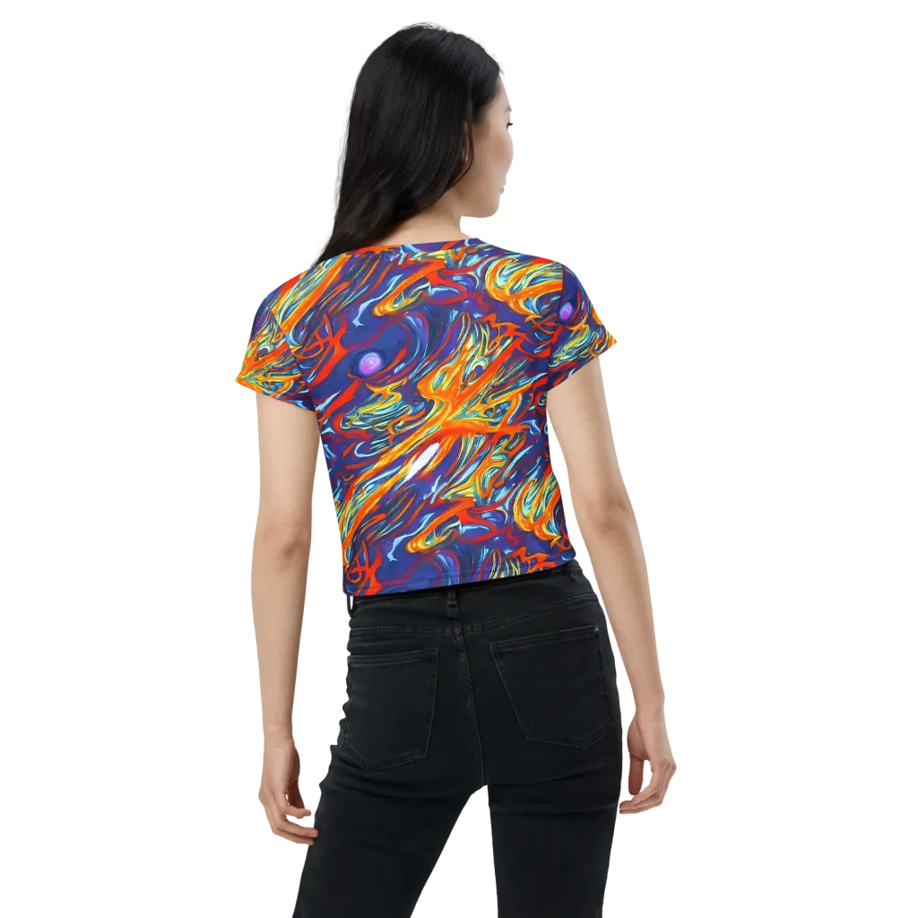 Galactic Ember on Crop Tee — Back