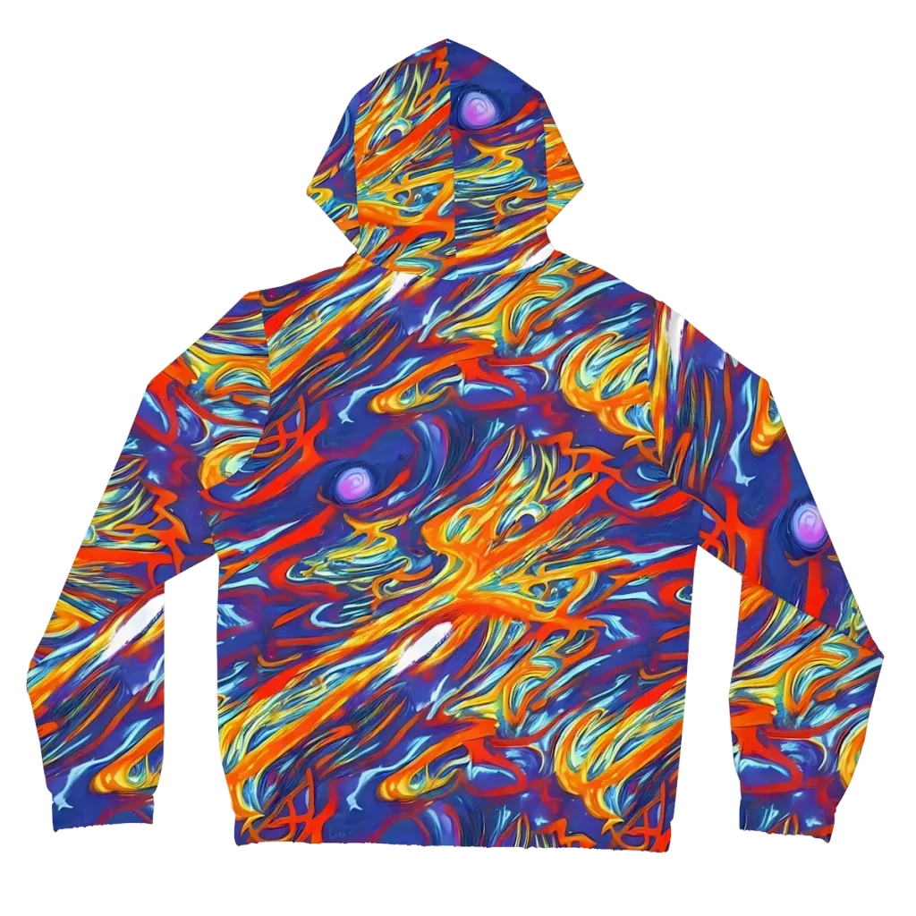Galactic Ember on Women's Full-Zip Hoodie — Back