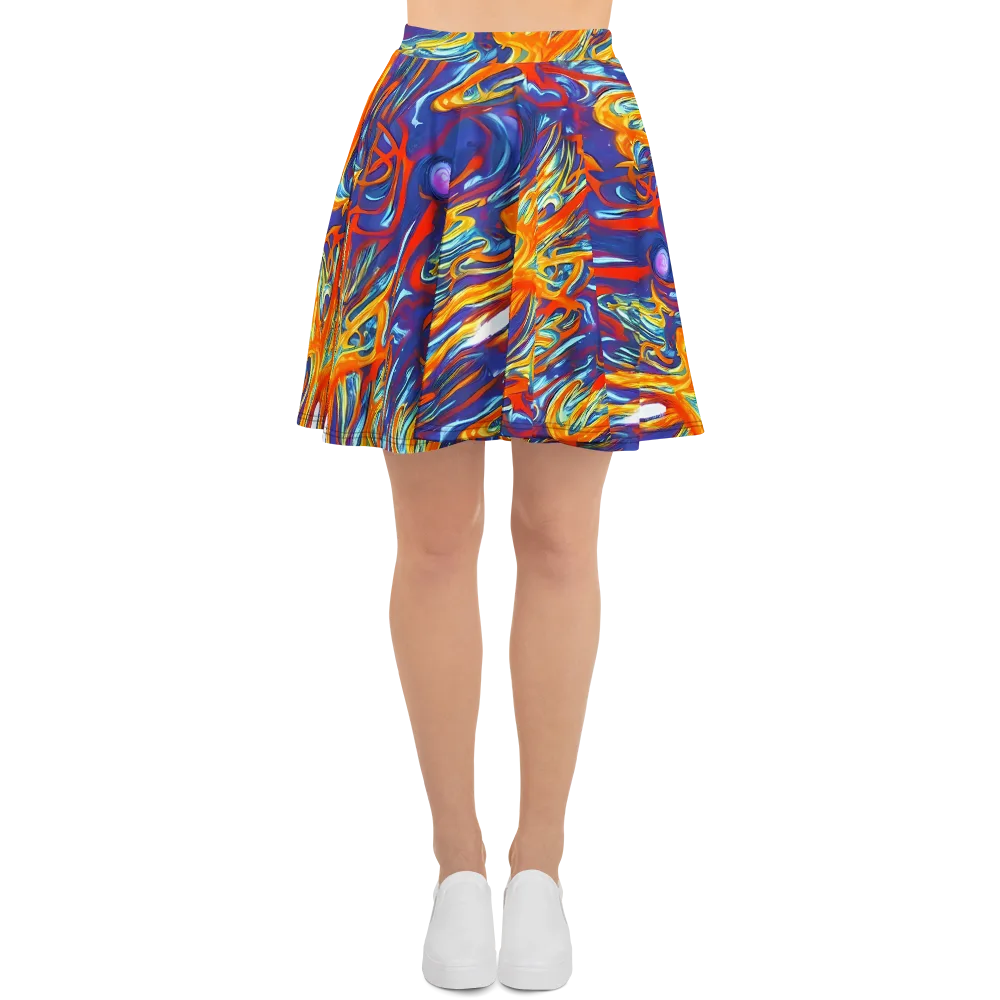 Galactic Ember on Skater Skirt — Front