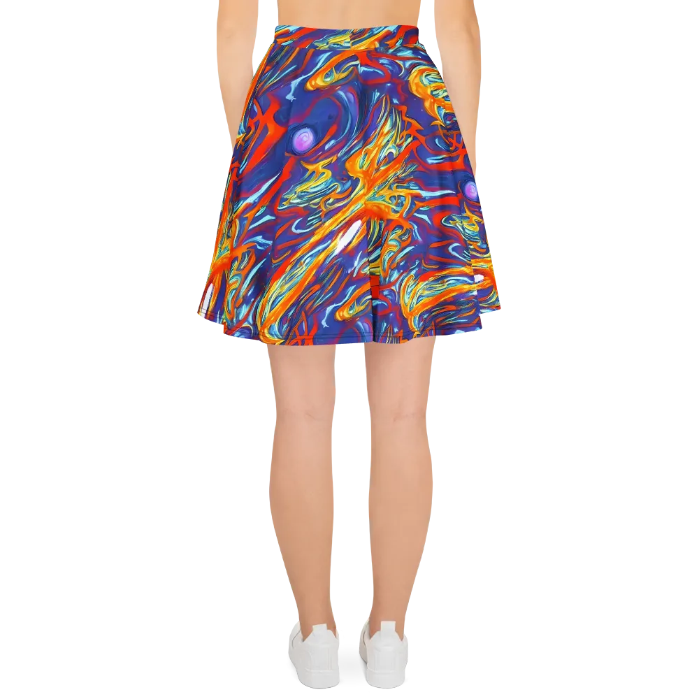 Galactic Ember on Skater Skirt — Back