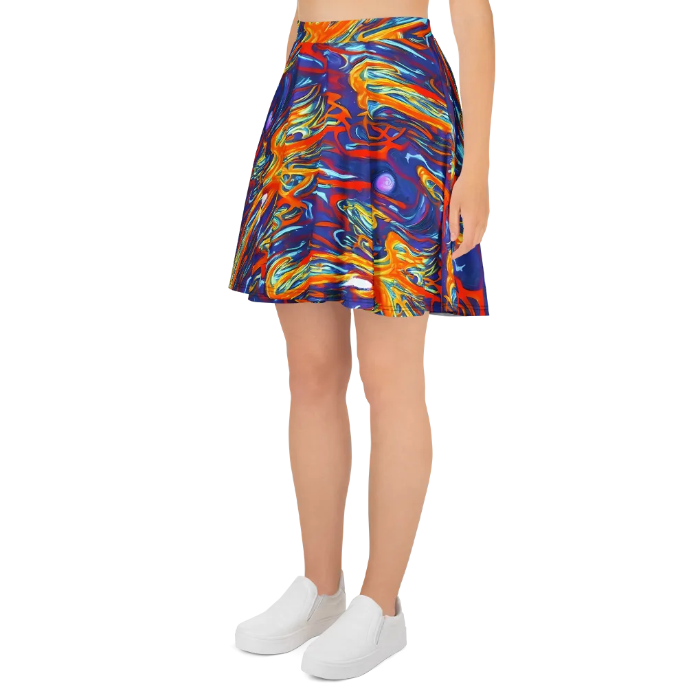 Galactic Ember on Skater Skirt — Left