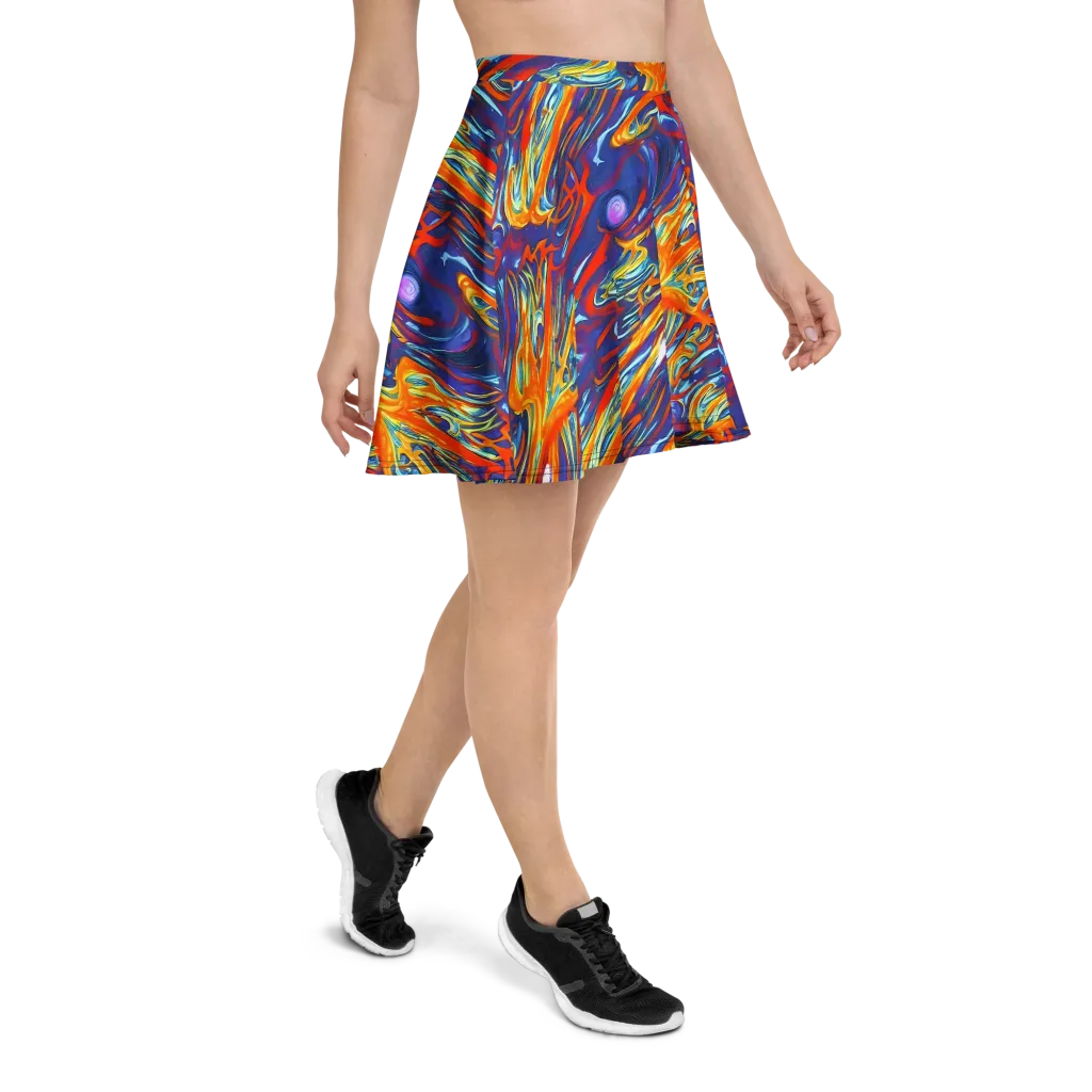 Galactic Ember on Skater Skirt — Right