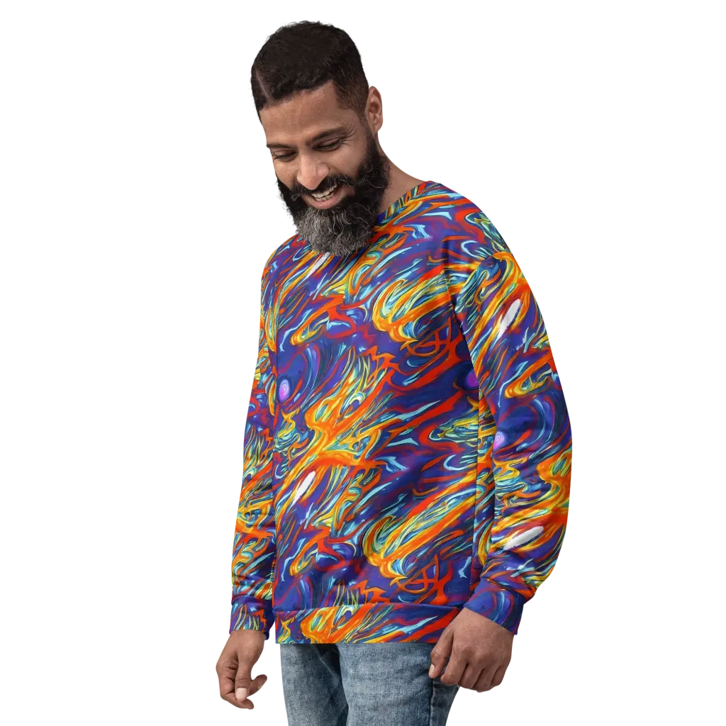 Galactic Ember on Sweatshirt — Left Front