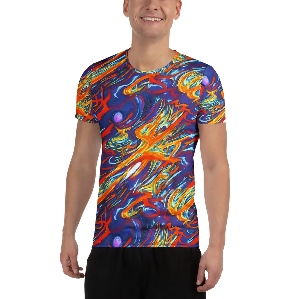 Galactic Ember on Men's Athletic T-Shirt — Front