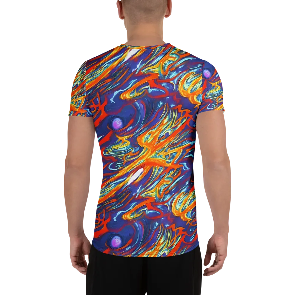 Galactic Ember on Men's Athletic T-Shirt — Back