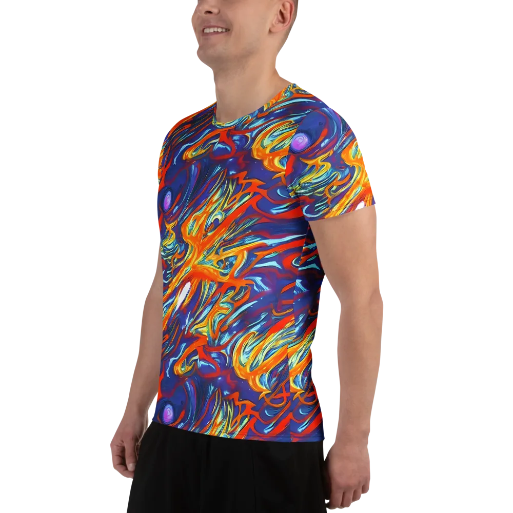 Galactic Ember on Men's Athletic T-Shirt — Left