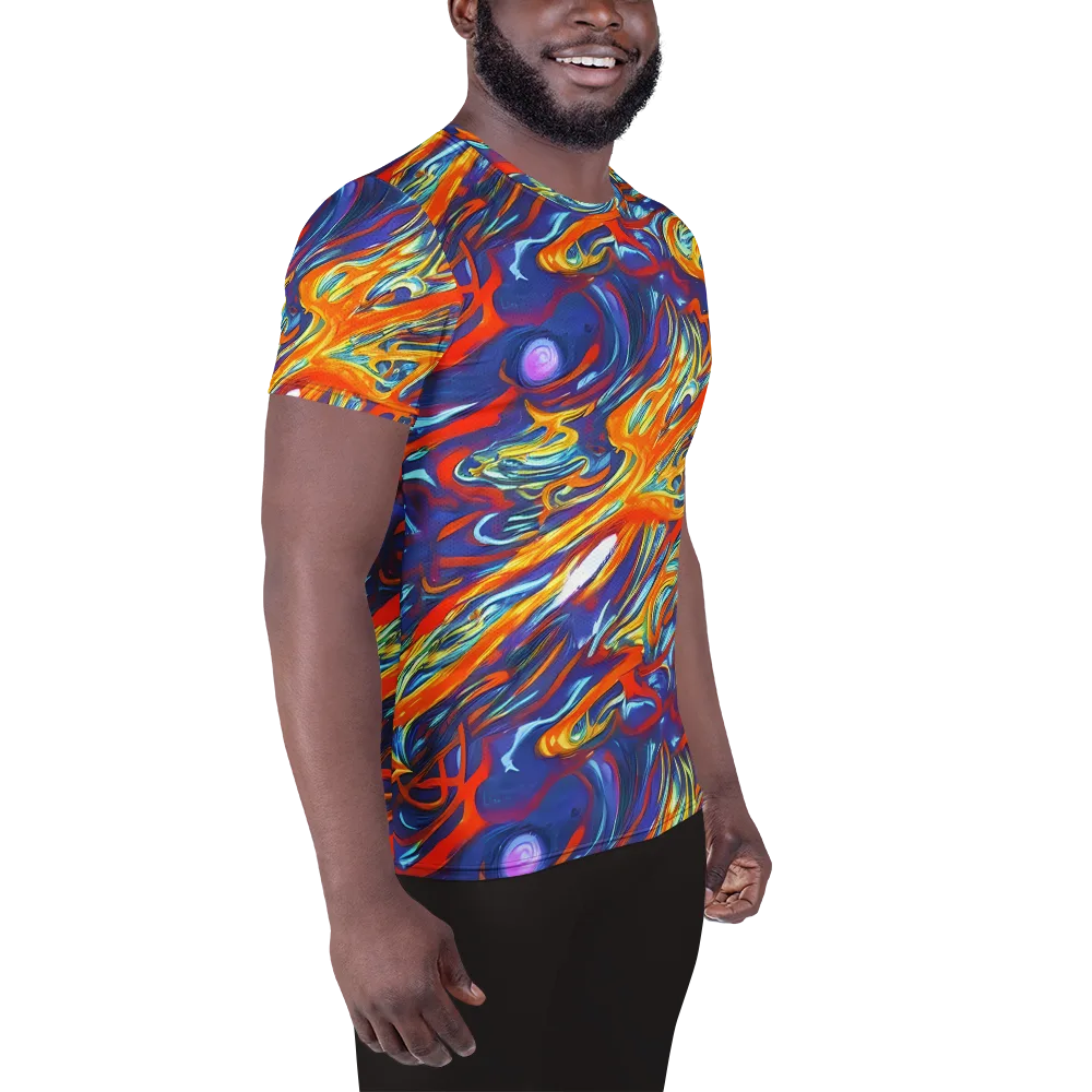 Galactic Ember on Men's Athletic T-Shirt — Right