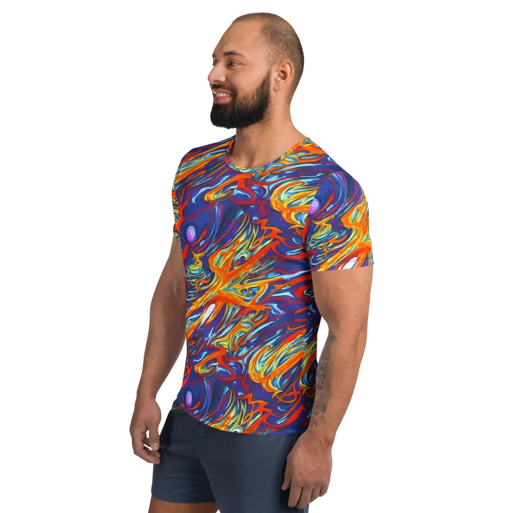 Galactic Ember on Men's Athletic T-Shirt — Left