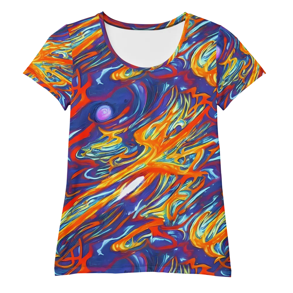 Galactic Ember on Women's Athletic T-Shirt — Front