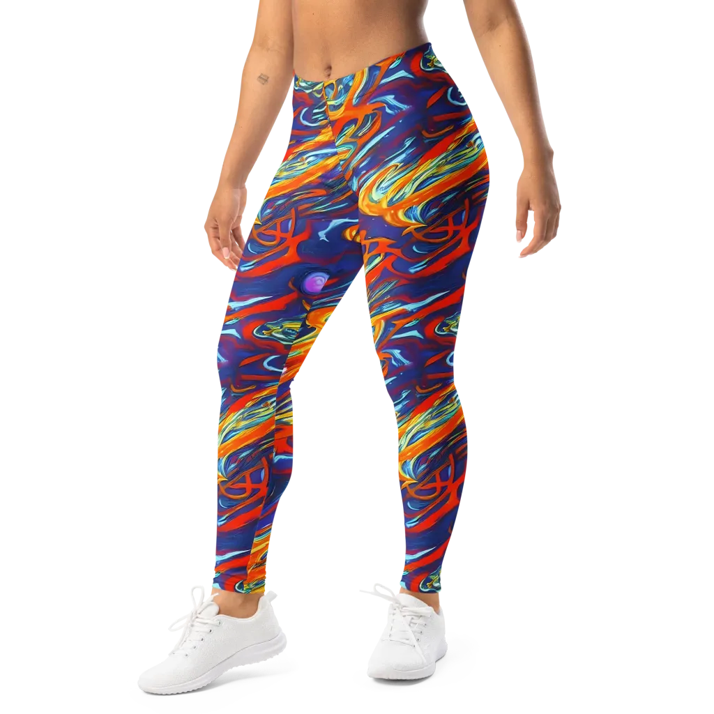 Galactic Ember on Leggings — Left Front