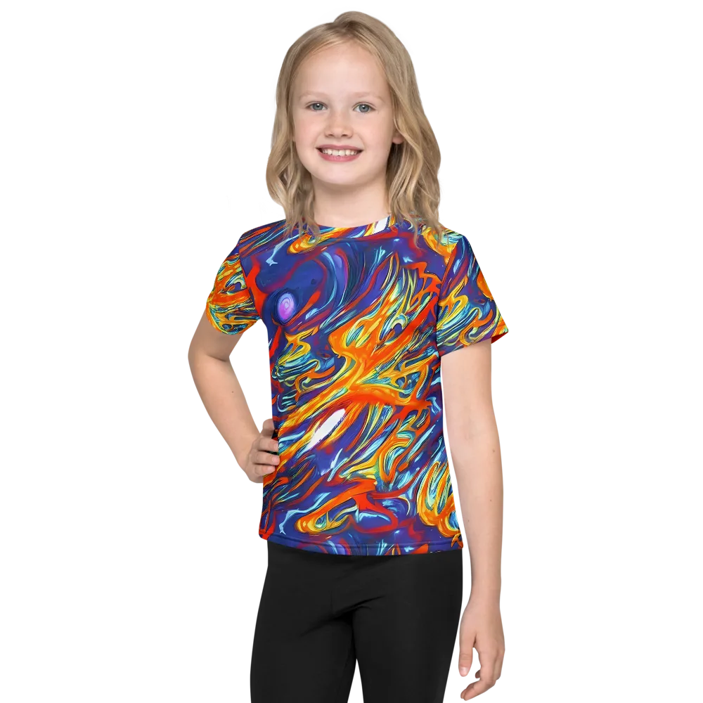 Galactic Ember on Kids Crew Neck T-Shirt — Front