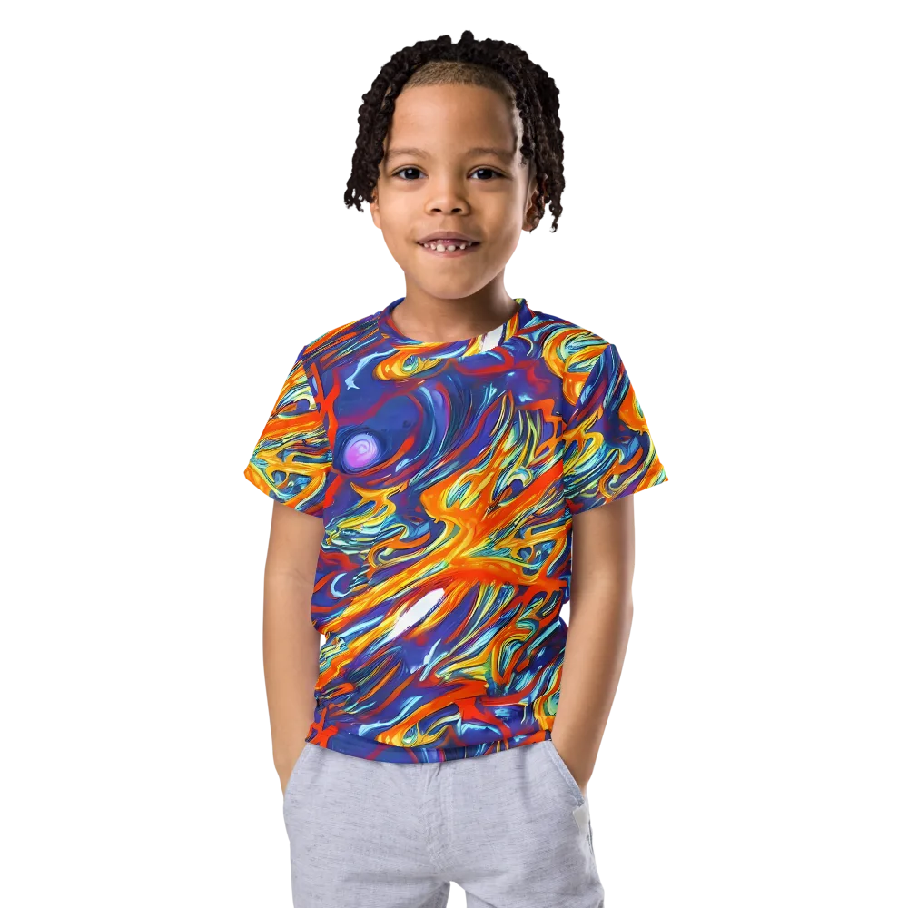 Galactic Ember on Kids Crew Neck T-Shirt — Front