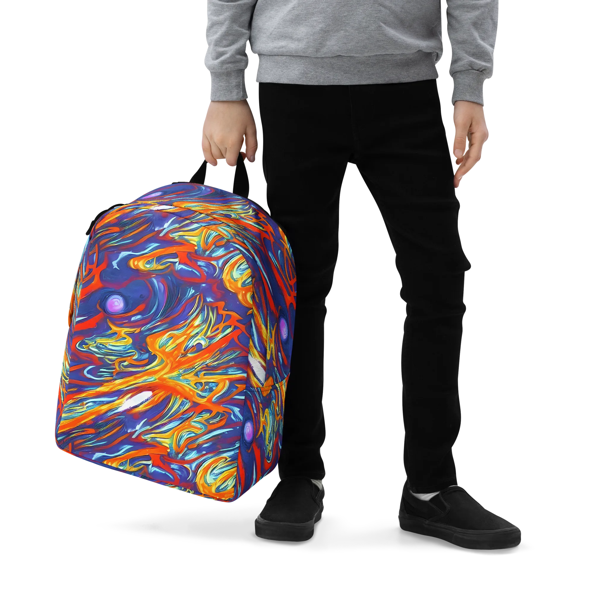 Galactic Ember on Minimalist Backpack — Zoomed-in