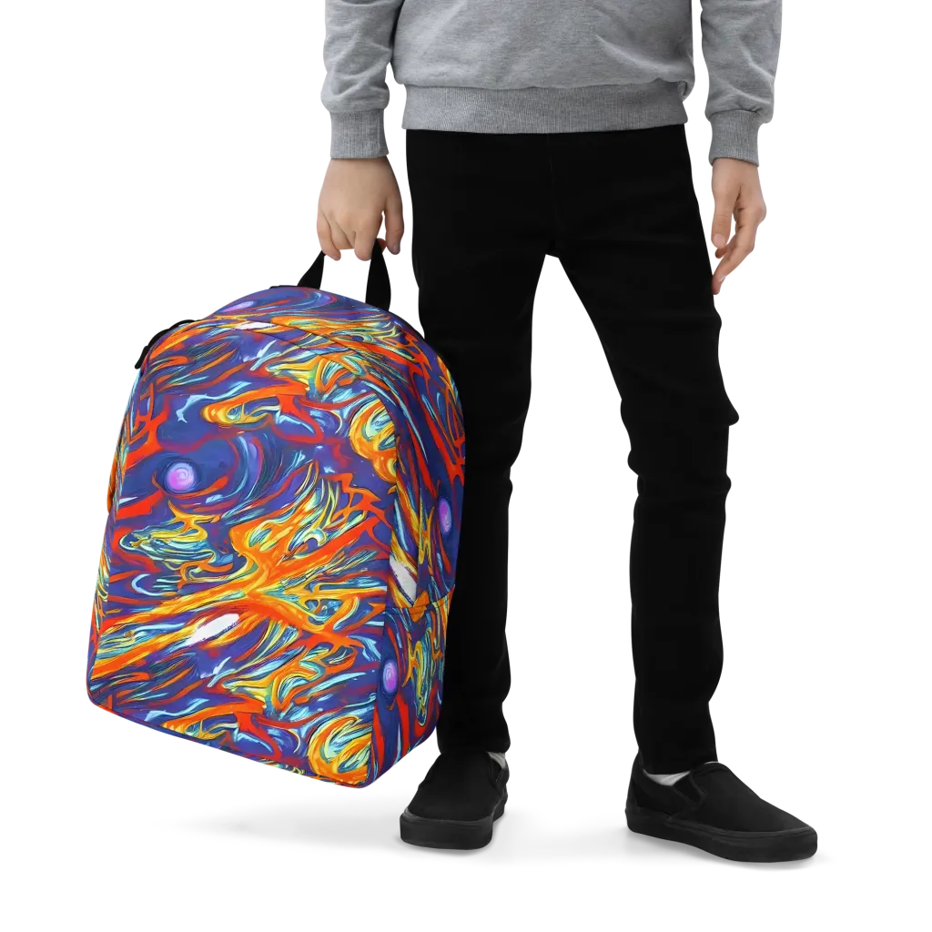 Galactic Ember on Minimalist Backpack — Zoomed-in