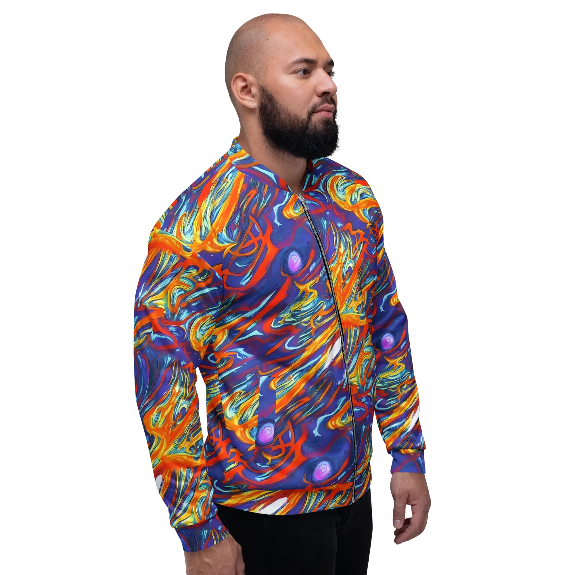 Galactic Ember on Bomber Jacket — Right