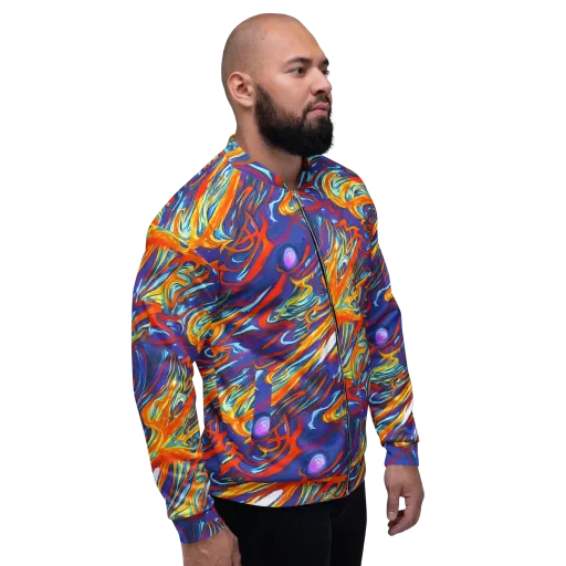 Galactic Ember on a Bomber Jacket