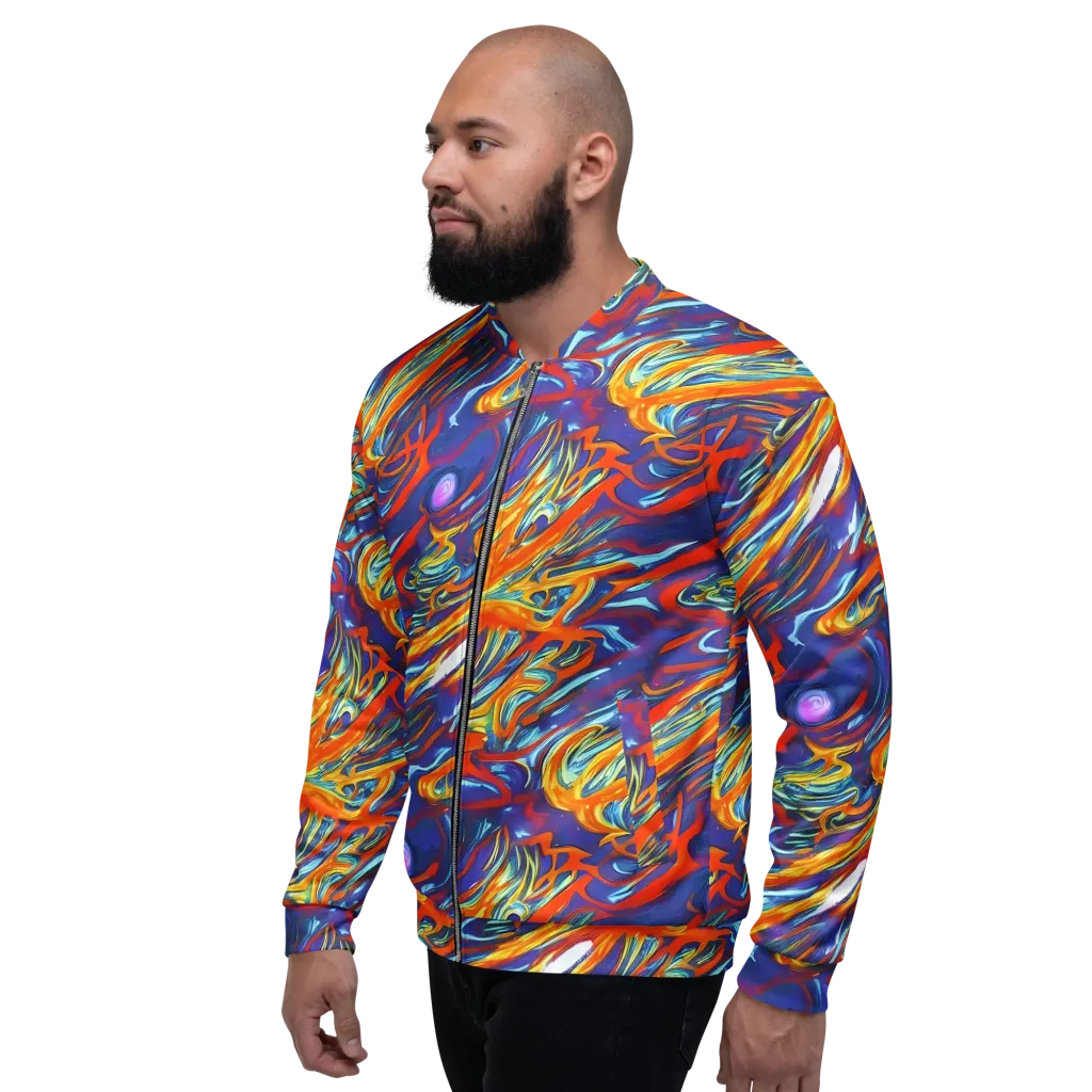 Galactic Ember on Bomber Jacket — Left
