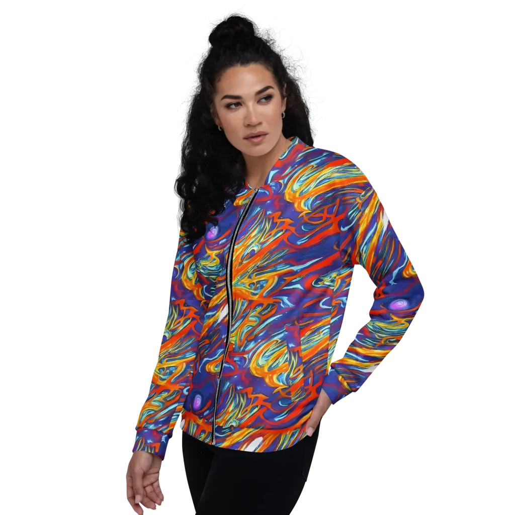 Galactic Ember on Bomber Jacket — Left