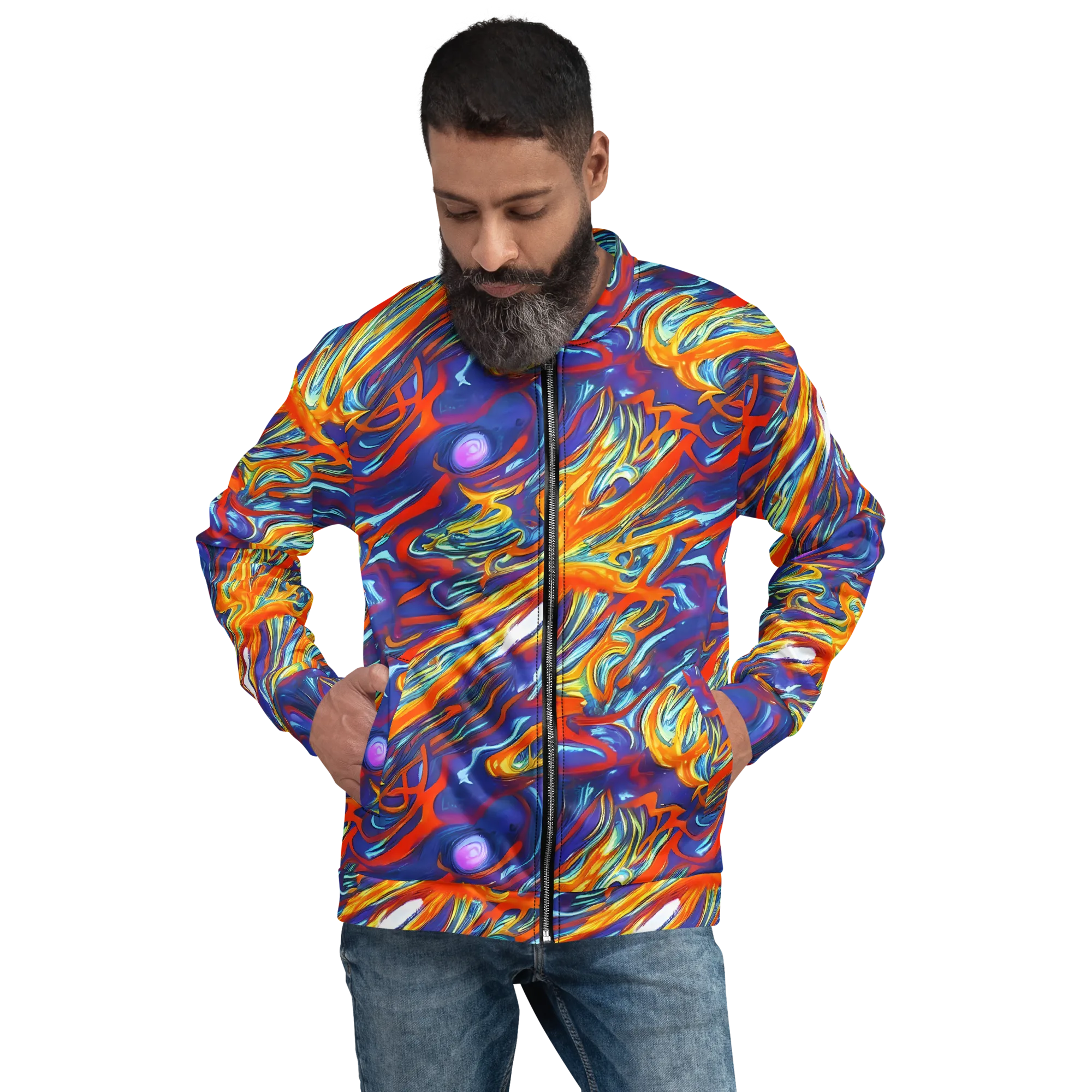 Galactic Ember on Bomber Jacket — Front