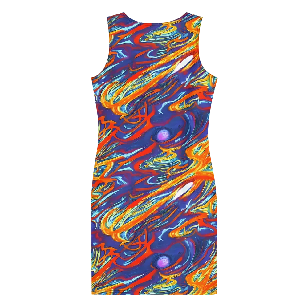 Galactic Ember on Bodycon Dress — Back