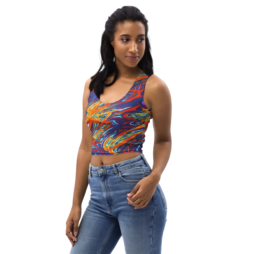 Galactic Ember on Crop Top — Left Front