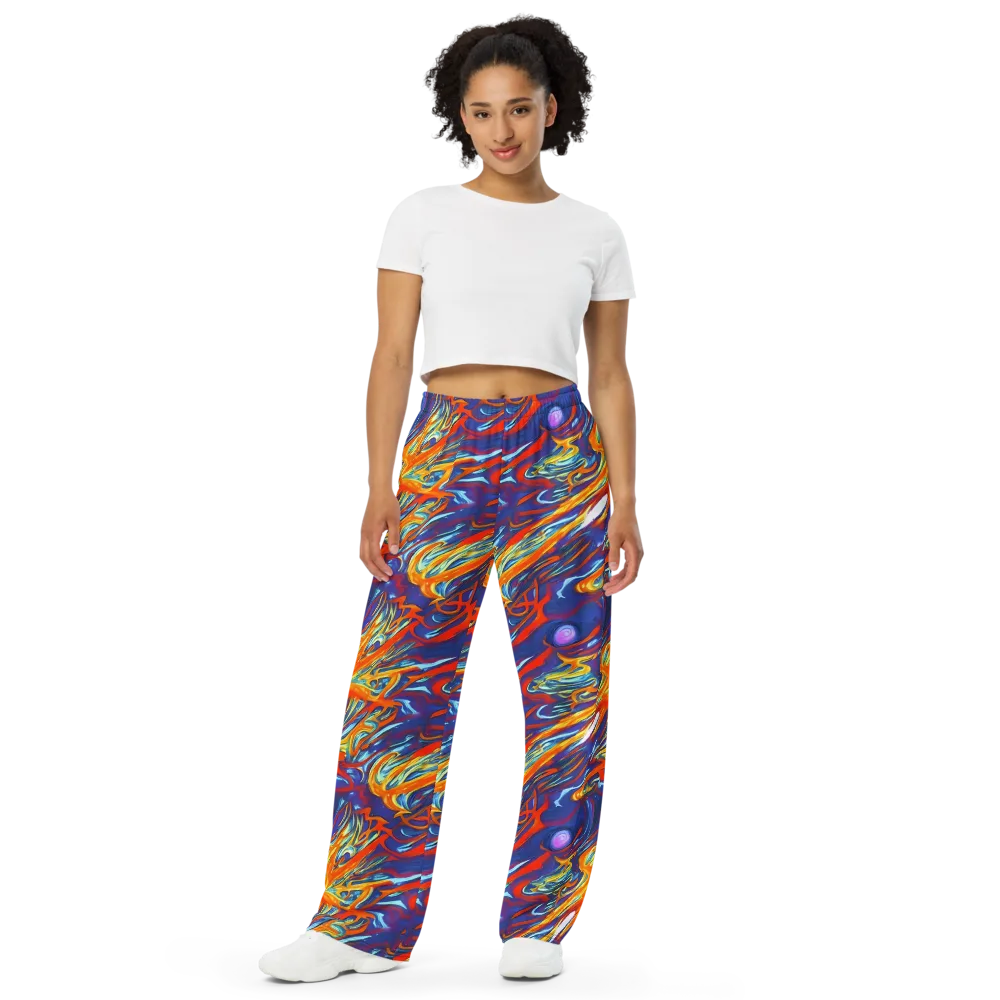 Galactic Ember on Wide-Leg Pants — Front