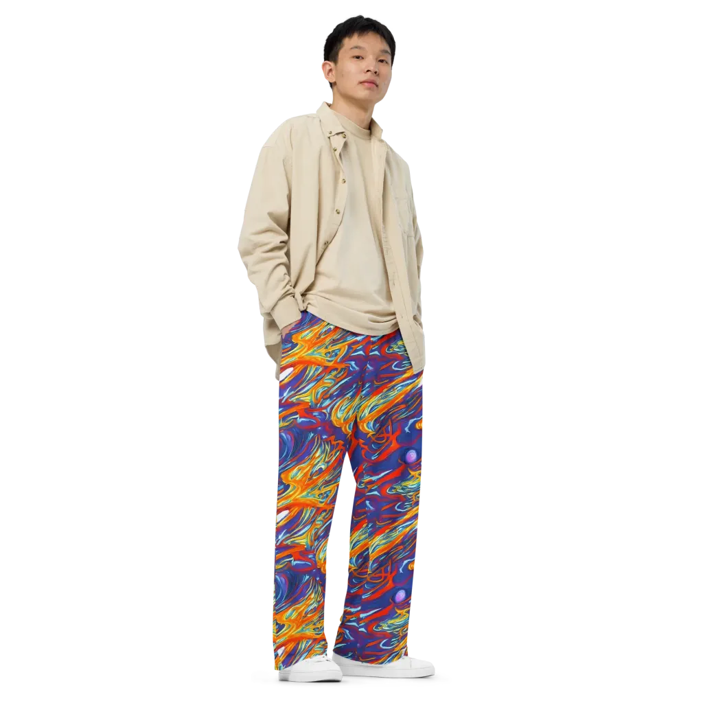 Galactic Ember on Wide-Leg Pants — Right Front
