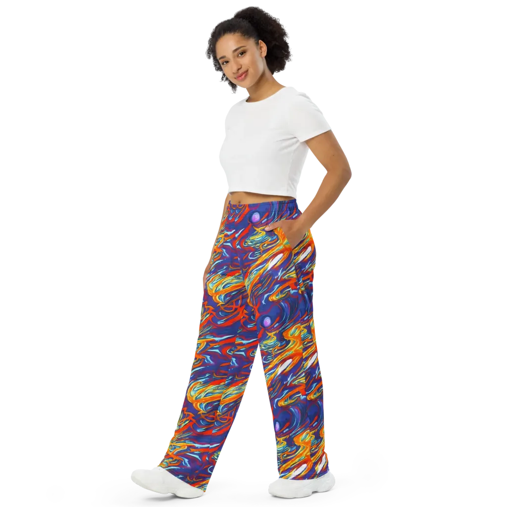 Galactic Ember on Wide-Leg Pants — Left Front