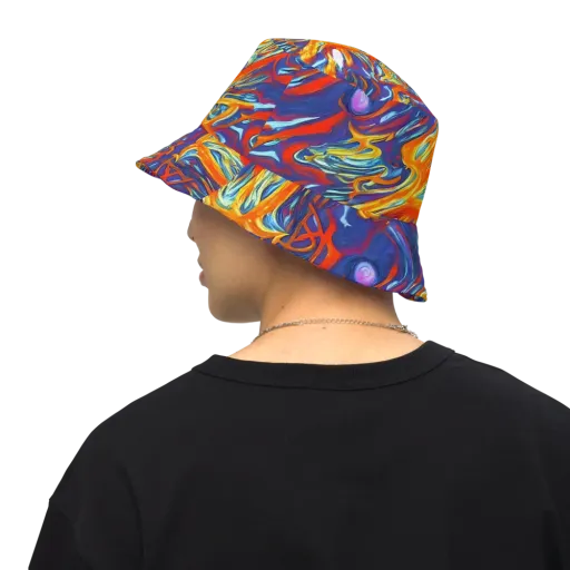 Galactic Ember on a Reversible Bucket Hat