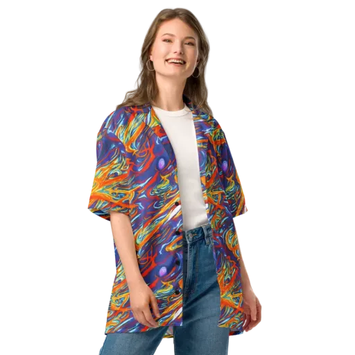 Galactic Ember on a Button Shirt