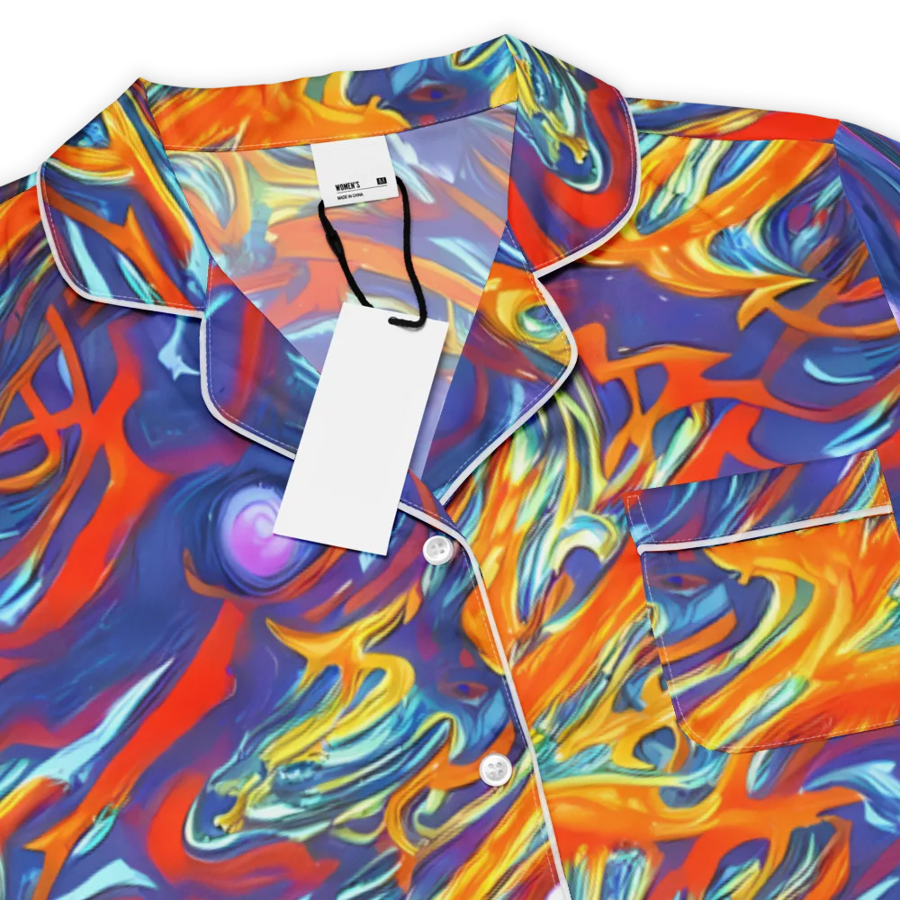 Galactic Ember on Women's Short Sleeve Pajama Top — Product details