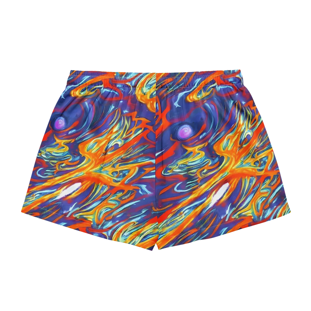 Galactic Ember on Women's Pajama Shorts — Back