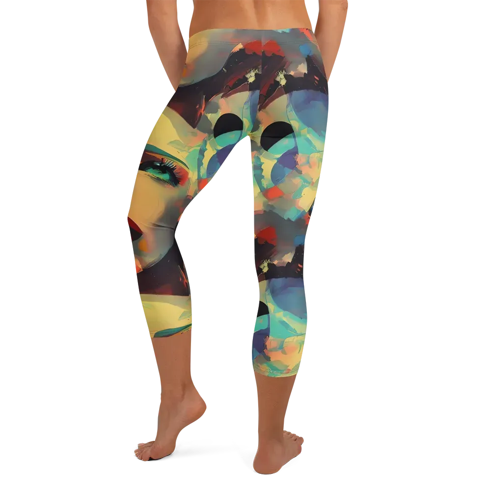 Astral Reflections on Capri Leggings — Back
