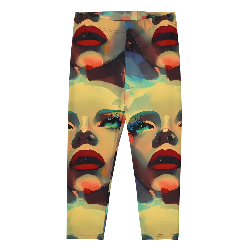 Astral Reflections on Capri Leggings — Front