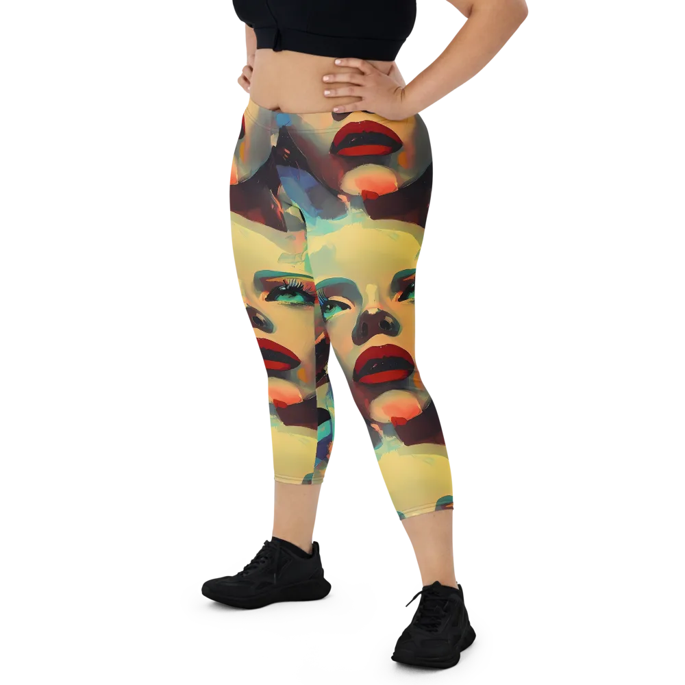 Astral Reflections on Capri Leggings — Front